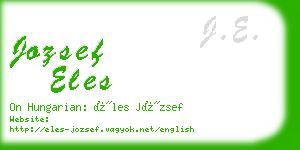 jozsef eles business card